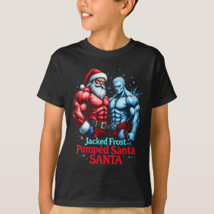 Camiseta Escarcha Y Gimnasio De Navidades De Santa Claus Bo