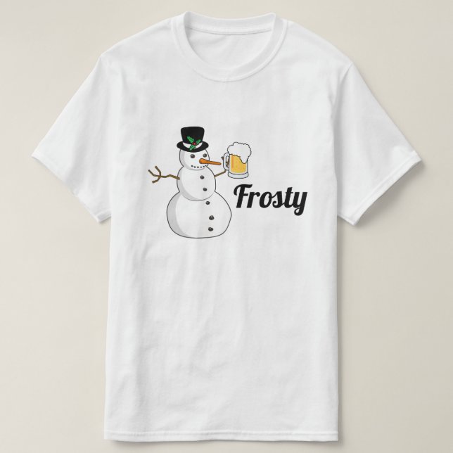 Camiseta Escarchado el muñeco de nieve (Diseño del anverso)