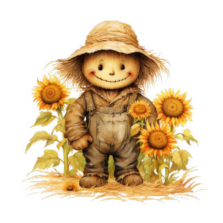 Camiseta Escarecrow con girasol