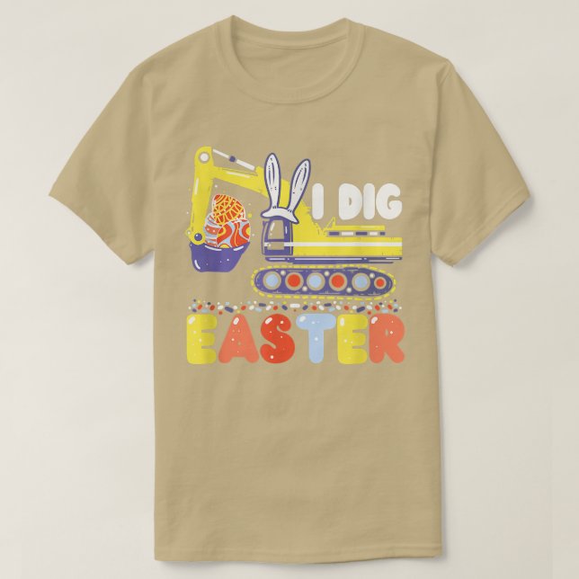 Camiseta Escarnio De Pascua Digger Cute Bunny Ecavator Niño (Diseño del anverso)
