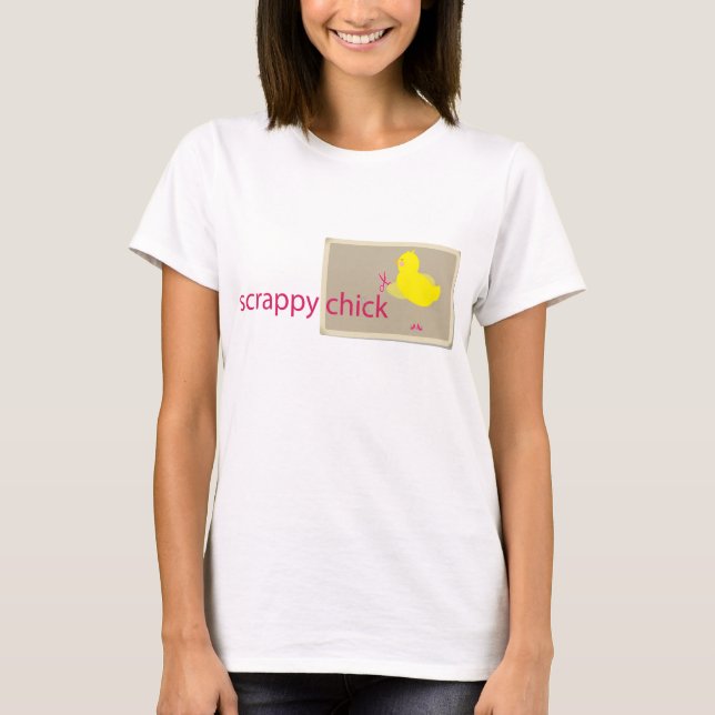 Camiseta escasa de Scrapbooking del polluelo (Anverso)