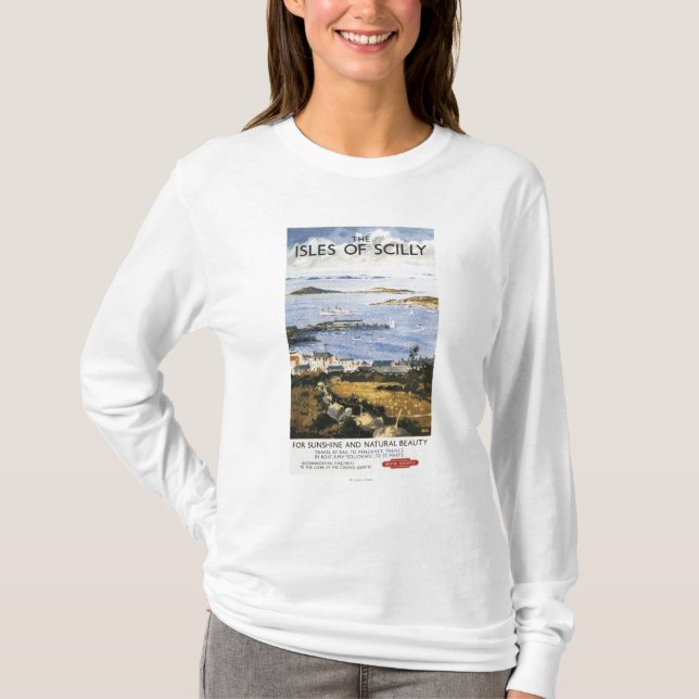 Camiseta Escena aérea del poster del ferrocarril de la (Anverso)