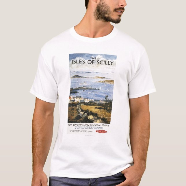 Camiseta Escena aérea del poster del ferrocarril de la (Anverso)
