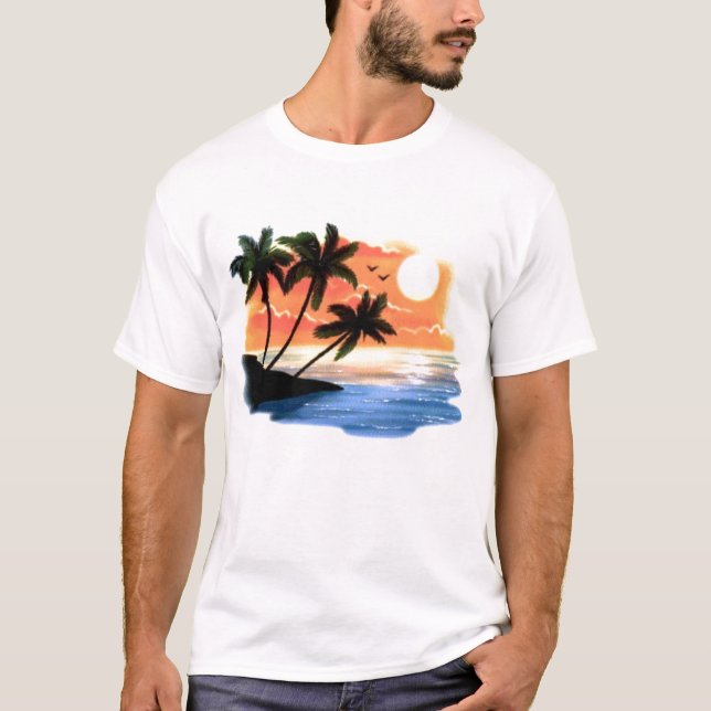 Camiseta Escena Airbrushed Digitaces de la playa (Anverso)