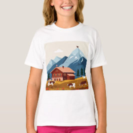 Camiseta Escena alpina suiza