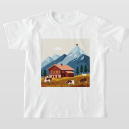 Camiseta Escena alpina suiza