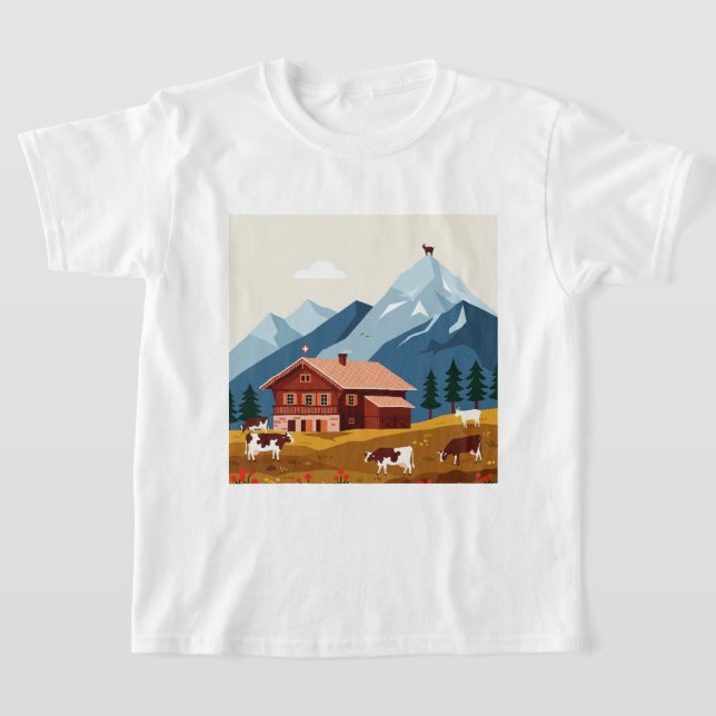 Camiseta Escena alpina suiza (Distribución)
