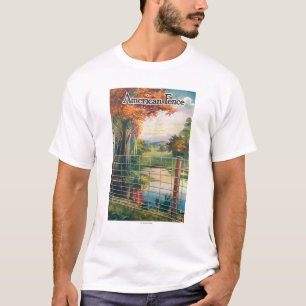 Camiseta Escena americana del borde de la carretera de la
