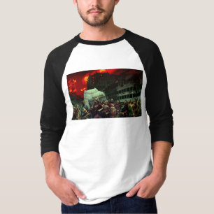 Camiseta Escena apocalíptica de Halloween de SlipperyJoe's 