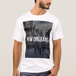 Camiseta Escena callejera de Nueva Orleans Arte Impreso C