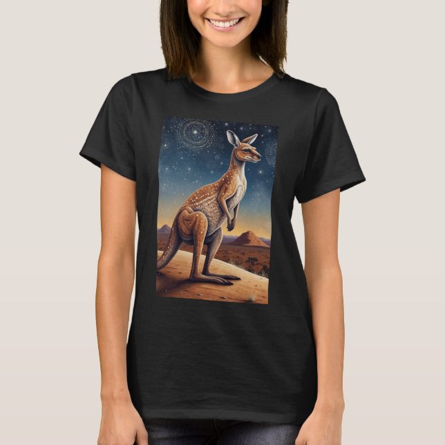 Camiseta Escena cana cangura de los aborígenes australianos (Anverso)