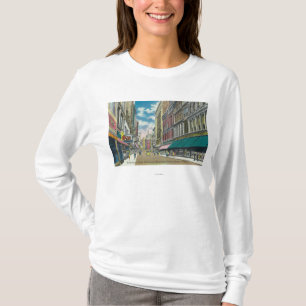 Camiseta Escena céntrica del distrito de las compras de la