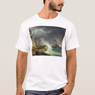 Camiseta Escena costera en una tormenta, 1782