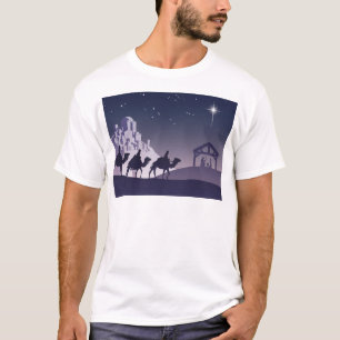 Camiseta Escena cristiana de la natividad del navidad