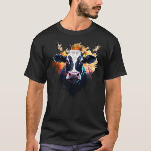 Camiseta Escena de acción genial de vaca con explosión Gra