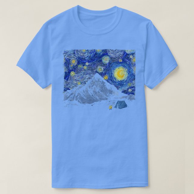 Camiseta Escena De Camping Noche Starry (Diseño del anverso)