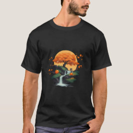 Camiseta Escena de cascada de otoño