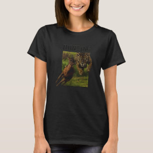 Camiseta Escena de caza de leopardo en arte de jungla, amar