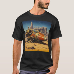 Camiseta Escena de ciencia ficción retro
