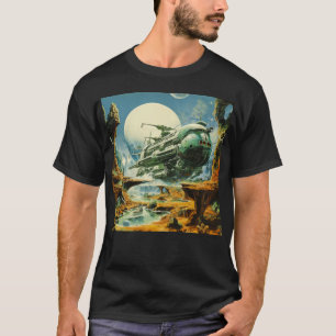 Camiseta Escena de ciencia ficción retro
