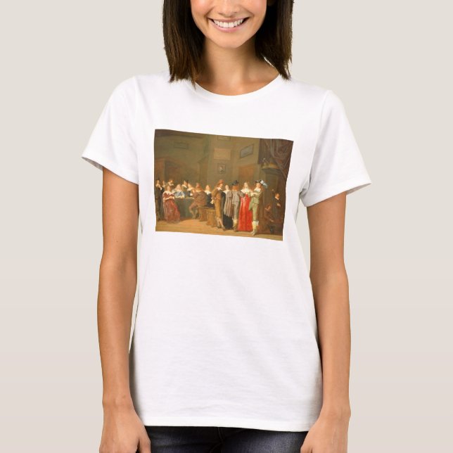 Camiseta Escena de corte, 1644 (aceite sobre lienzo) (Anverso)