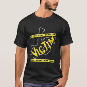 Camiseta Escena de delito Víctima de misterio Esbozo de cha