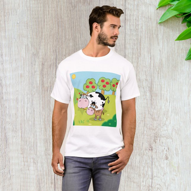 Camiseta Escena de granja de vaca y ternero (Subido por el creador)