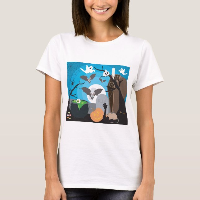 Camiseta Escena de Halloween (Anverso)