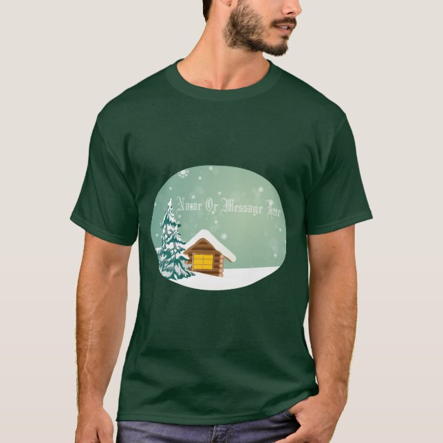 Camiseta Escena de invierno de Navidades personalizados (Anverso)