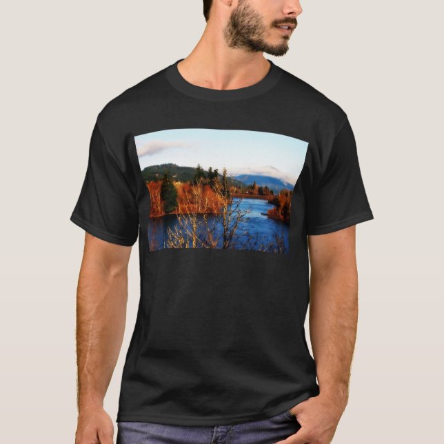 Camiseta Escena de invierno Desfiladero de Columbia (Anverso)