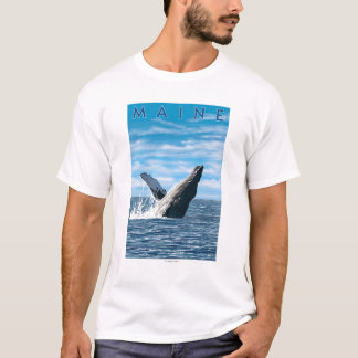 Camiseta Escena de la ballena de MaineHumpback