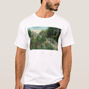 Camiseta Escena de la carretera cerca del lago americano