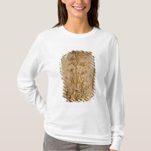 Camiseta Escena de la caza, revestimiento de madera de