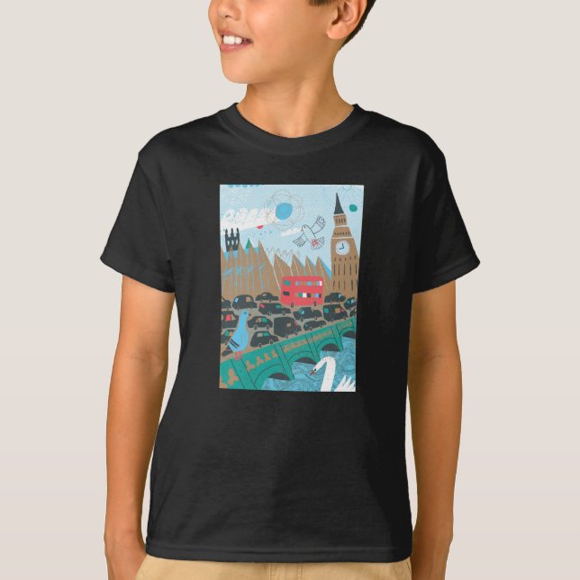 Camiseta Escena de la ciudad de Reino Unido (Anverso)