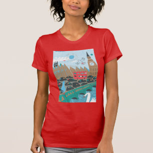 Camiseta Escena de la ciudad de Reino Unido