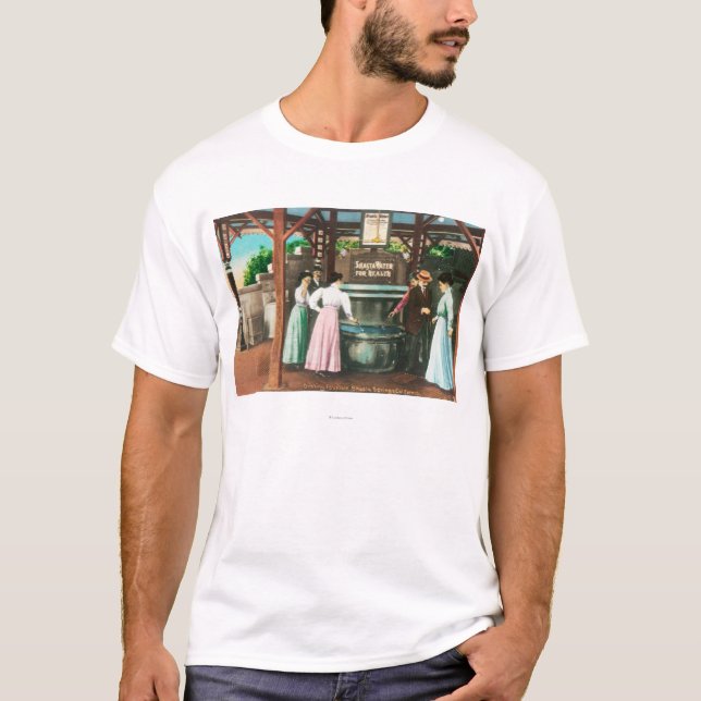 Camiseta Escena de la fuente de consumición del agua de (Anverso)
