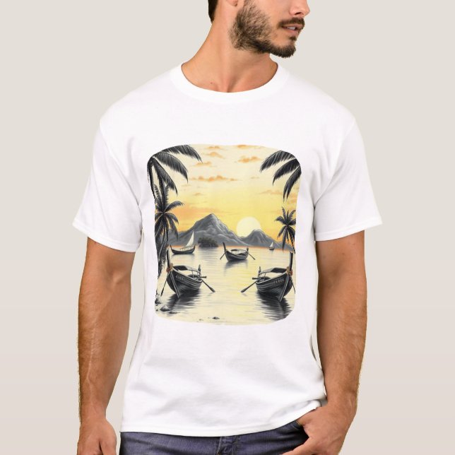 Camiseta Escena de la isla de Tailandia (Anverso)
