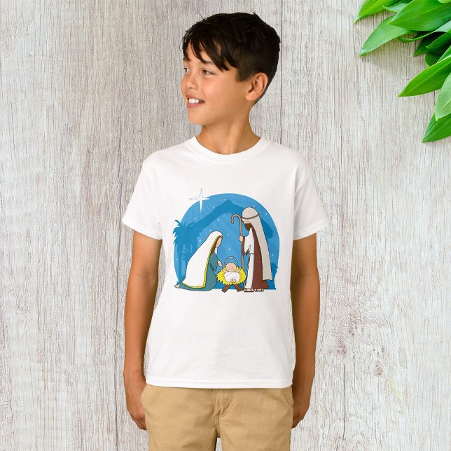 Camiseta Escena de la Natividad con María José y el Niño Je (Subido por el creador)