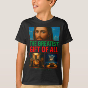 Camiseta Escena de la Natividad de Jesús Bebé Navidad Hugvy