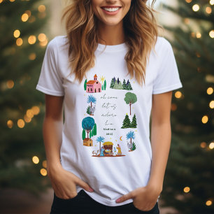 Camiseta Escena de la Natividad de Navidad Religiosa