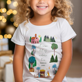 Camiseta Escena de la Natividad de Navidad religiosa