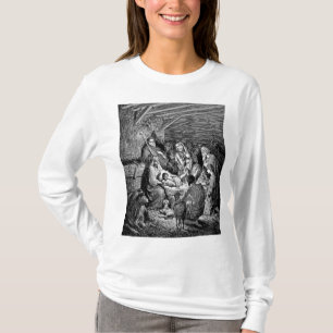 Camiseta Escena de la Natividad de Navidades ilustrados