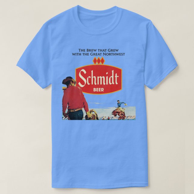 Camiseta Escena de la naturaleza de Cowboy de Schmidt Beer  (Diseño del anverso)