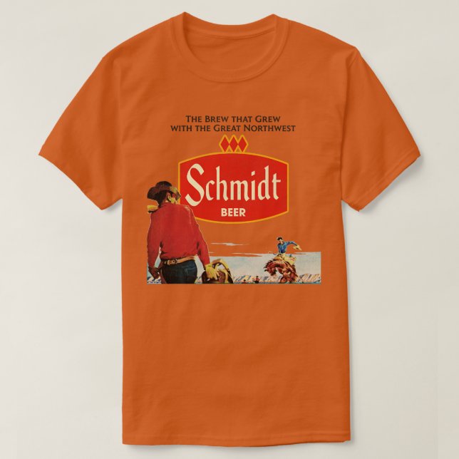 Camiseta Escena de la naturaleza de Cowboy de Schmidt Beer  (Diseño del anverso)