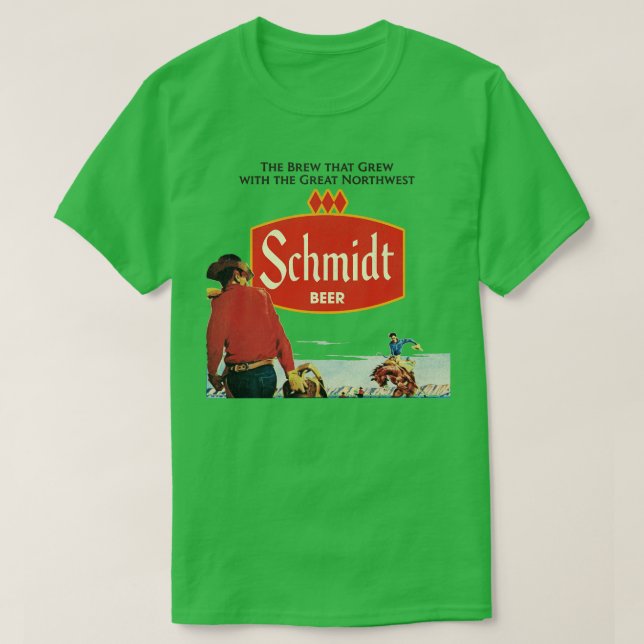 Camiseta Escena de la naturaleza de Cowboy de Schmidt Beer  (Diseño del anverso)