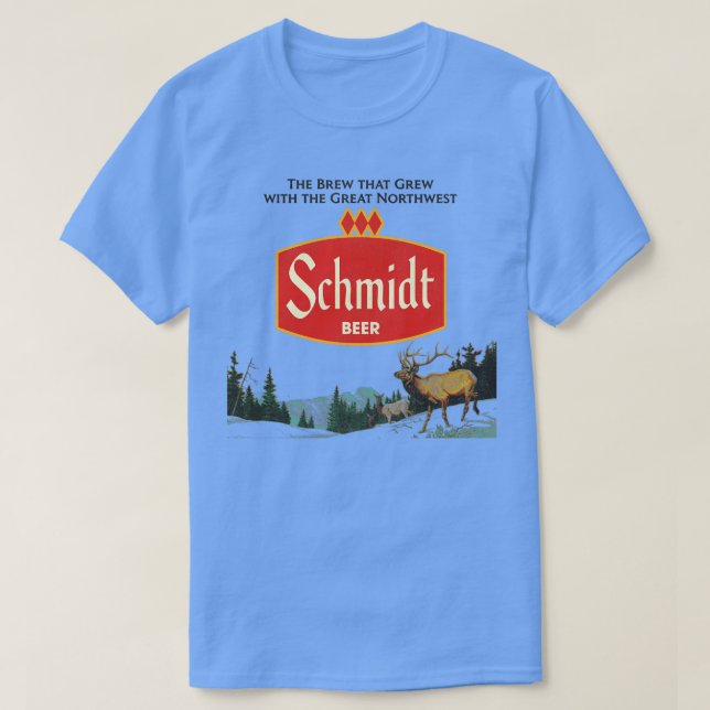 Camiseta Escena de la naturaleza de Schmidt Beer Retro (Diseño del anverso)