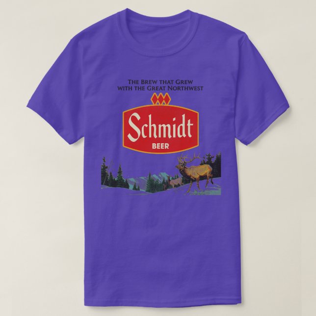 Camiseta Escena de la naturaleza de Schmidt Beer Retro (Diseño del anverso)