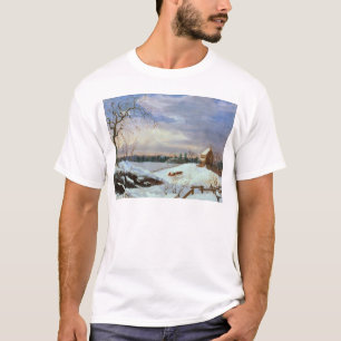 Camiseta Escena de la nieve, Nueva Inglaterra