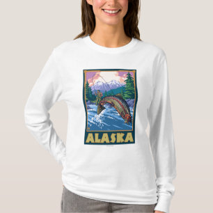 Camiseta Escena de la pesca de AlaskaFly