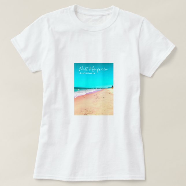 Camiseta Escena de la playa de Port Macquarie Australia (Diseño del anverso)